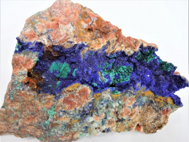 藍銅鉱と孔雀石　