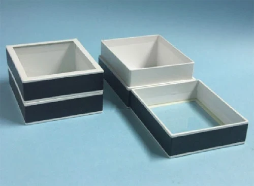 標本整理箱(㎜) (5ヶ組)ガラス製標本小箱(厚紙製クロス張)